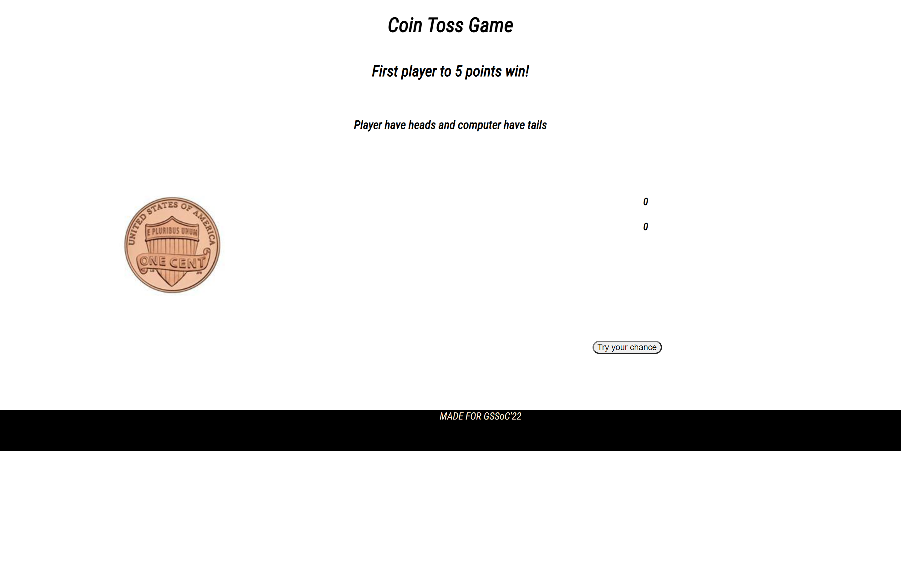 Coin Toss Game